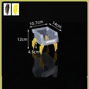 Customized Clear PP Plastic Storage <b>Bins</b> Industrial Heavy Duty Curved Bottom Hopper with Front Stacking Injection Technics - Product Image 2