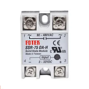 Nova Marca DC para AC Monofásico Fotek Fusível Controle Linear Relé de Estado Sólido Módulo SSR-F-25DA-H