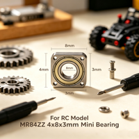 Roulement à billes miniature MR84ZZ en gros d'usine 4*8*3mm Tolérance P6, Bruit Z3 en option, Roulement à gorge profonde micro à double blindage