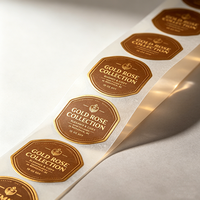 Autocollants en vinyle respirants, résistants à la chaleur, imperméables, avec logo personnalisé en feuille d'or, code-barres, adhésifs pour cosmétiques et parfums