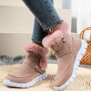 IStapromo Gifts – Nouvelles bottes de neige pour femme, style automne-hiver, grandes tailles, courtes, épaisses et colorées, avec doublure en velours, chaudes et plates - Product Image 6