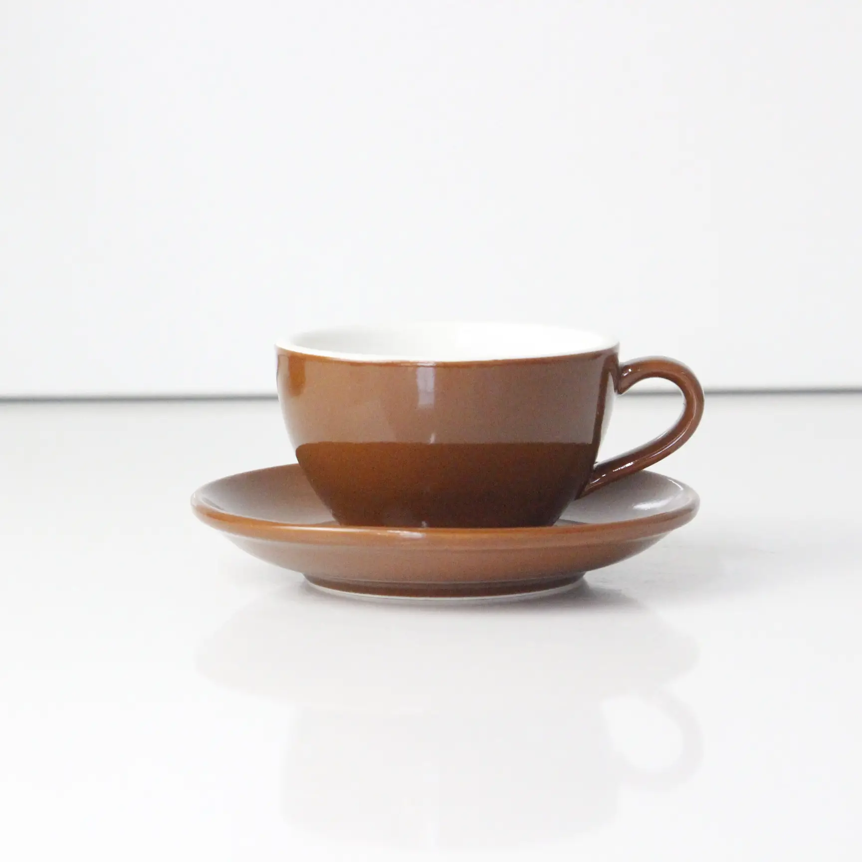 Cappuccino café xícara e pires café cor D coleção cor personalizada design Máquina de lavar louça café seguro casa escritório uso diário