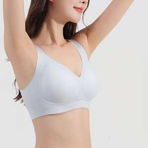 Vente en gros d'usine Soutien-gorge sans couture aux acides aminés avec bretelles convertibles Lingerie confortable de style gilet sexy sans fil mince et solide - Product Image 3