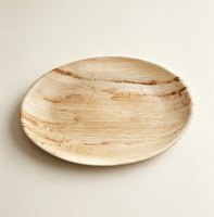 Assiettes rondes jetables en feuille de palmier BOFA 6 8 10 pouces, biodégradables, compostables, écologiques, rustiques, pour restaurants