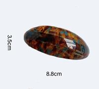 Barrettes à cheveux QianJin en acétate, logo personnalisé, ovales, motif écaille de tortue, pour femmes aux cheveux épais, usage quotidien, style français, personnalisation OEM