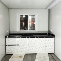 Maison conteneur résidentielle, magasin de proximité rapide LCL, villa mobile rurale, boutique de location de maisons conteneurs avec auvents ombragés