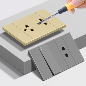 Nuovo 16A 220V noi interruttore a parete Standard con luci 118 e bianco grande pannello PC USB tipo <span class=keywords><strong>C</strong></span> per uso domestico - Product Image 2