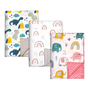 Nueva Manta <span class=keywords><strong>de</strong></span> Bebé <span class=keywords><strong>de</strong></span> Felpa Súper Suave, 100% Poliéster, con Estampados Florales y <span class=keywords><strong>de</strong></span> Animales - Product Image 1