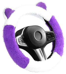 Funda para Volante de Cuero PVC Antideslizante, Diseño Universal con Costuras Decorativas de Colores - Product Image 3