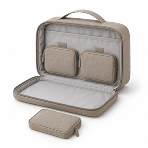Toiletry <b>Bag</b> Modular 2 in 1 Polyester Removable Inner Pouches Waterproof Lining Luggage <b>Trolley</b> <b>Sleeve</b> Custom Logo ISO BSCI - Product Image 1