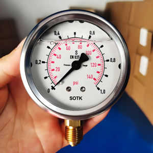 40-300mm Stalen Industriële 16 Bar 230 Psi Standaard Bourdon Buis Drukmeter Manometer voor Water Lucht LPG Gas Brandstof Vloeistof - Product Image 1