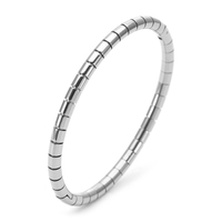 Bracelet minimaliste plaqué or 18 carats, perles lisses, cylindrique, élégant, bracelet perlé, jonc tendance, personnalisable