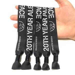 Pulseras Tejidas Personalizadas con Logotipo Sublimado para Eventos, Desechables y Promocionales, con Cierre de Barra - Product Image 4