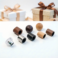 Tapa de Rosca Personalizada para Botella de Perfume de Madera, Ecológica, Duradera, Forma Cilíndrica, Diseño Antiderrames, Portátil, Opción de Logotipo Personalizado