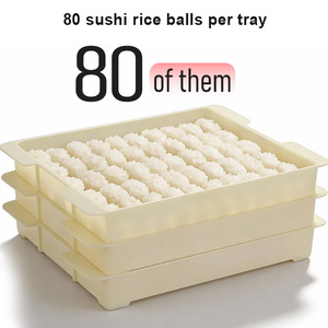 Vassoio per Sushi in Plastica ABS di Grado Alimentare, Contiene fino a 80 Rotoli di Riso e Verdure, Piatto da Portata Riutilizzabile per Ristoranti e Uso Domestico - Product Image 3