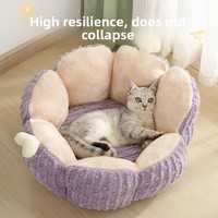 Coussin pour chat en tissu épais à motif uni en forme de cactus d'automne avec design de grotte, tapis de couchage et maison pour animaux d'origine Xuzhou