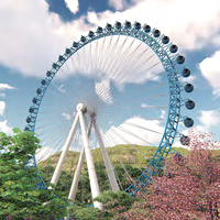 Fournisseur de manèges de parcs d'attractions en plein air pour divertissements familiaux, grande roue géante de 120 m, équipement de parc d'attractions
