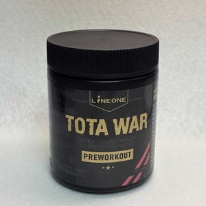 OEM Pre-Entrenamiento Tota War de Venta Caliente, 30 Porciones, Vegano, Avanzado para el Desarrollo Muscular en Adultos, Envase Negro, Texto Dorado, Detalles Rosas - Product Image 1