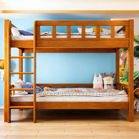 Lit superposé en bois de haute qualité et durable pour enfants, lit double en bois pour la maternelle, en vente