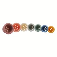 Juguete Educativo de Silicona Personalizado USSE, Juguete de Apilamiento para Niños Pequeños, Juego de Vasos para Baño y Agua