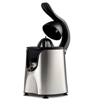 Presse-agrumes électrique en acier inoxydable, extracteur automatique de jus, éjection de la pulpe, boîtier en plastique, poignée ergonomique, couvercle conique, citron