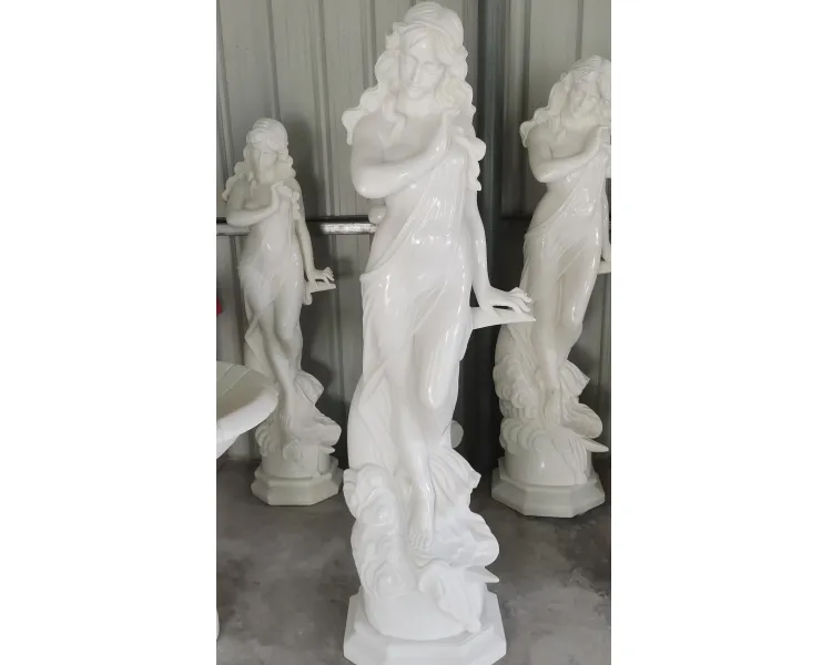 Estatua de piedra abstracta para mujer, escultura de mármol desnuda, estatua de piedra, estatua de Pieta de mármol blanco