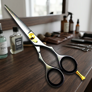 Ciseaux de barbier professionnels multicolores à long manche en acier inoxydable 6CR13 pour droitiers, ciseaux de coupe de cheveux arc-en-ciel pour salon - Product Image 5