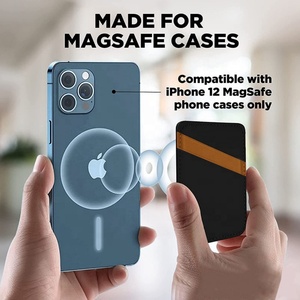 Custom Slim RFID Leather Bifold Magnetic Card <b>Wallet</b> Organizer Card <b>Holder</b> Secure Design with 2 Card Slots for iPhone - Product Image 3