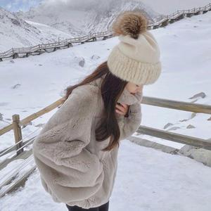 Cappotto Slim in Finta Pelliccia di Coniglio Rex per Donna, Autunno Inverno 2025, Nuovo Modello Piccolo, Stile Influencer, Lungo e Soffice - Product Image 2