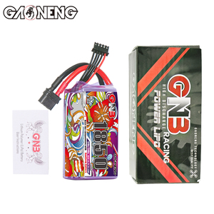GAONENG GNB 4S 1850MAH 15.2V 120C XT60 Batería de polímero de litio de alto voltaje para drones <span class=keywords><strong>FPV</strong></span> FreeStyle de largo alcance, paquete de competición LR con un solo botón - Product Image 6