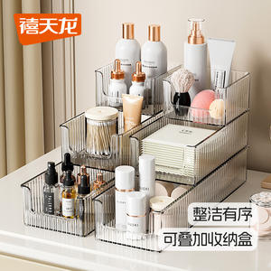 Caja de Almacenamiento de Cosméticos Transparente, Organizador de Escritorio de 2L Sin Tapa, Organizadores de Maquillaje - Product Image 3