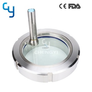 Vente directe d'usine, verre de visée rond en acier inoxydable sanitaire, type soudure, avec lampe de recharge - Product Image 3