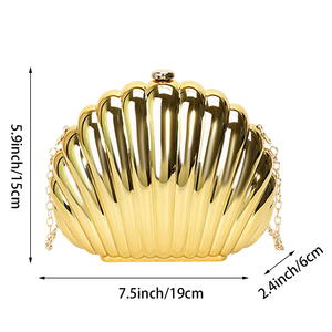 Acrylic Shell Clutch <b>Purse</b> for Women Cute Seaside Shoulder Bag Shinny Beach Travel Crossbody <b>Purse</b> Daily Life Wallet - Product Image 6