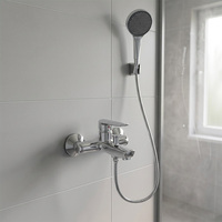 Robinet mural de haute qualité en zinc et plastique, double usage, pour salle de bain, douche et baignoire