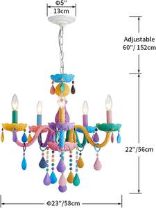 <span class=keywords><strong>Lampadario</strong></span> moderno a 5 luci <span class=keywords><strong>lampadario</strong></span> colorato Candy Design camera da letto soggiorno sala da pranzo <span class=keywords><strong>lampadario</strong></span> per camera da letto per ragazze - Product Image 2