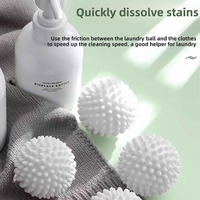 Balles de lavage en PP à picots pour machine, balles de lavage réutilisables à picots pour augmenter la friction pour l'entretien quotidien des vêtements à la maison