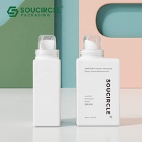 Bouteille en plastique HDPE carrée de 500 ml, personnalisée en usine, adaptée au détergent à lessive, avec bouchon à vis à languette.