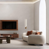 Ensemble de canapés modulaires haut de gamme en tissu blanc, personnalisable, de style italien moderne, pour salon, appartement et centre commercial