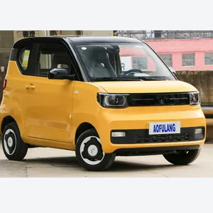 Chinese Mini Electric Car Wuling Hongguang Miniev Macaron Long Endurance 4 Seat Cheap Price Wholesale Fast Shipping