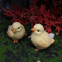 DD4090 Adorno de Pollo de Resina, Linda Estatua de Pollito Artificial para Decoración de Jardín