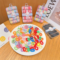 Kinder-Haargummis aus Polyester, Modisch, Niedlich, Langlebig, 50 Stück, Haarband-Ring, Schonend für das Haar, Elastisches Stirnband, Farbverlauf