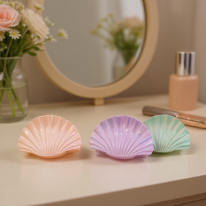 Fermaglio per capelli con clip a forma di artiglio elettroplaccato monocromatico da 9 cm per donna - Product Image 2