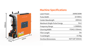 Machine de nettoyage laser portable 200W à impulsions, mini-<span class=keywords><strong>décapant</strong></span> de <span class=keywords><strong>peinture</strong></span> et de rouille sur bois et métal, certifiée CE, vente directe usine - Product Image 3