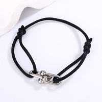 Paslanmaz çelik özel Logo yıkayıcı Charm ipek halat kordon bilezik ayarlanabilir dize bilezik kişiselleştirilmiş circirclejewelry