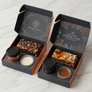 Caja de Panadería Desechable con Portavasos y Logotipo Personalizado - Empaque Todo en Uno para Pastelería y Bebidas para Cafetería/Panadería - Product Image 2