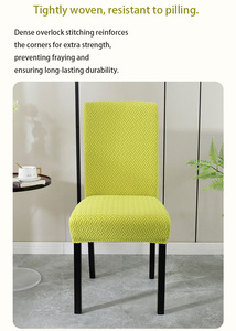 Housses de <span class=keywords><strong>chaise</strong></span> de <span class=keywords><strong>salle</strong></span> à <span class=keywords><strong>manger</strong></span> en tricot texturé extensible Luckygoods BY260605, housses élastiques pour chaises de <span class=keywords><strong>salle</strong></span> à <span class=keywords><strong>manger</strong></span> Parsons, décoration intérieure - Product Image 4