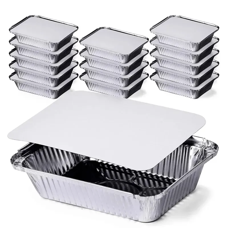 More sizes 500ml 900ml 1000ml foil tray disposable food aluminium foil container foil pan with lid