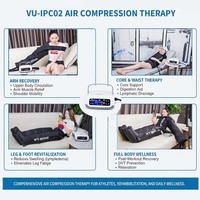 Système de compression d'air à 4 chambres de qualité médicale VU, bottes professionnelles IPC pour le soulagement du lymphœdème et la santé vasculaire