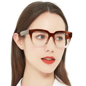 Wholesale Cheap Women Reading Glasses Anti Blue Light Blocking Oversize Thick Readers Glasses For Any Face Optical Frames