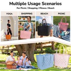 Wholesale Custom Logo Eva Silicone Open Beach Tote Eva <strong>Bag</strong> Waterproof Durable <strong>for</strong> Outdoor Gym Travel Croc Handbag - Product Image 6